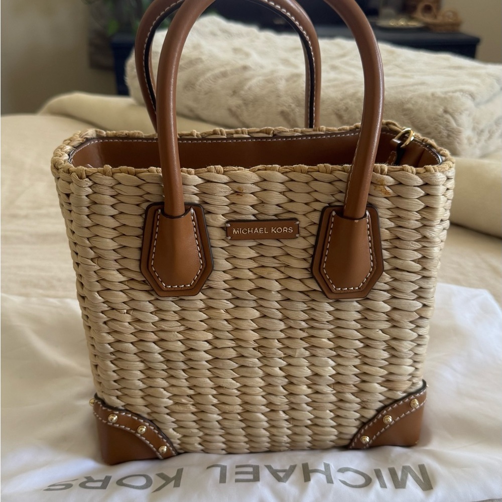 Michael Kors Malibu Straw Raffia Bag